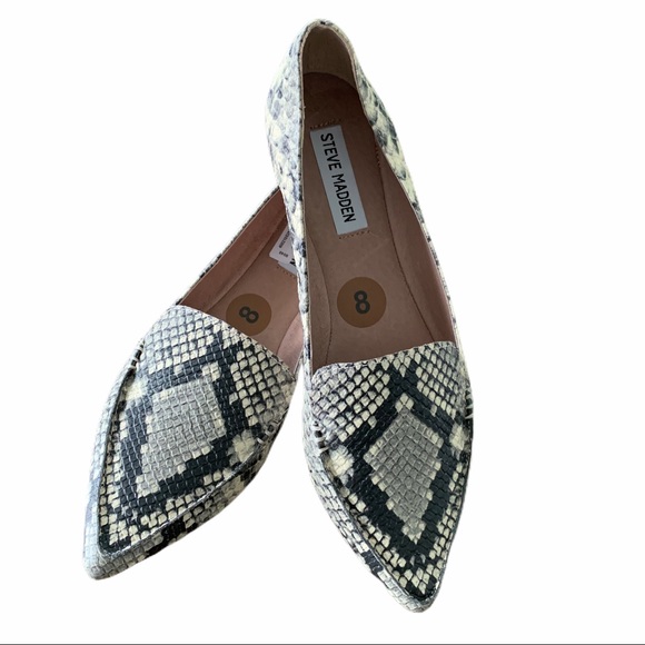 steve madden snake print flats